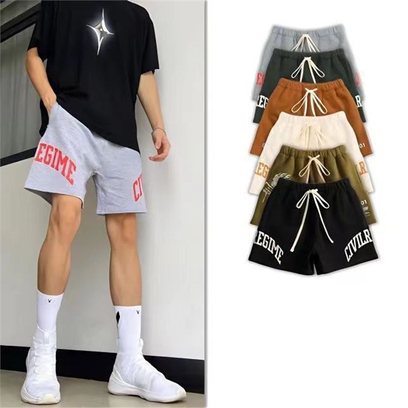 American Style Trendy Brand But Knee Hip-Hop Shorts Men's Summer Loose Casual Quarterpants Sports Breathable Basketball Shorts Trendy American Style Trendy Brand But Knee Hip-Hop Shorts Men's Summer Loose Casual Quarterpants Sports Breathable Basketball Shorts Trendy