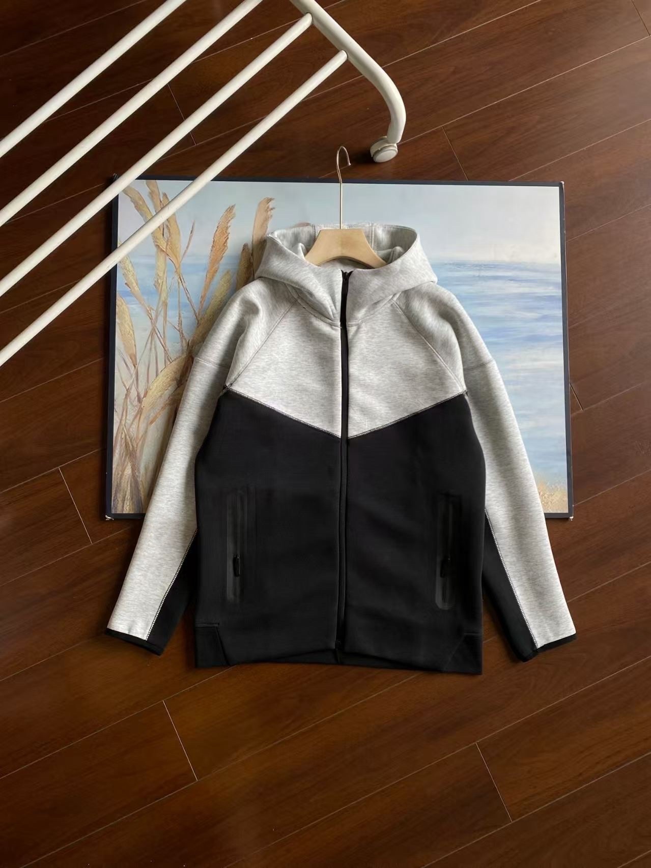 Chaqueta de cuatro estaciones para hombres, ropa de abrigo de tejer y pantalones cálidos, traje deportivo de corte tridimensional