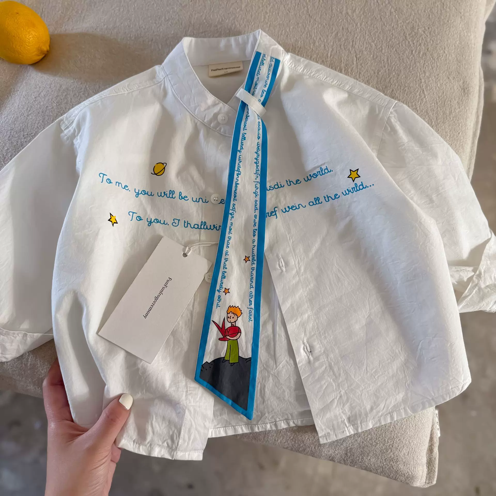 2026春款男童衬衫织里童装女童长袖外套儿童衬衫