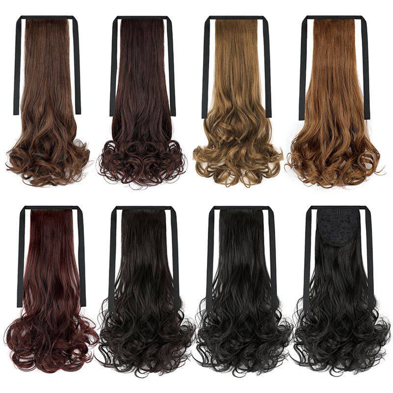 2024 Hot Selling New Wig Women's Tie Style Pear Blossom Ponytail Curly Hair with No Trace Extension Ponytail_voghion.com