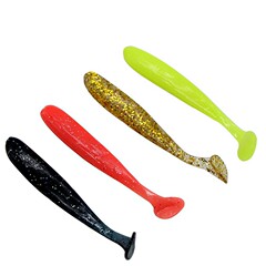 Single-color T-tail soft bait 5.5cm/ 1.2g, 7cm/ 2g, 9cm/ 4.2g, 12cm/9.2g PVC lure