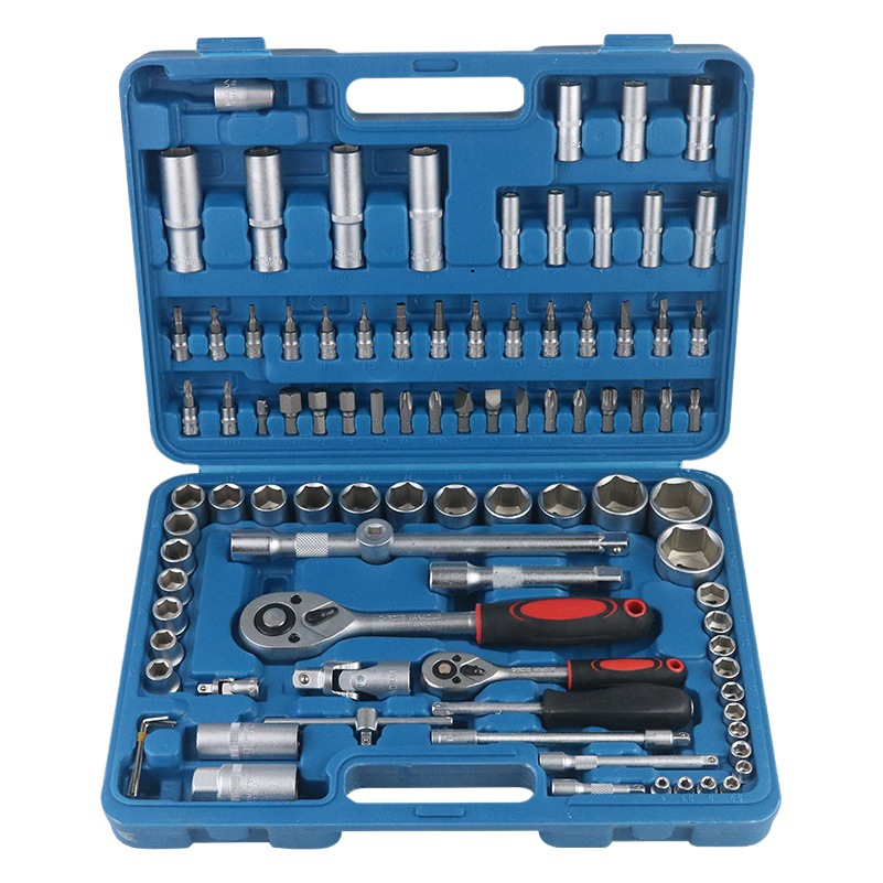 94-piece auto reparación combinación traje caja de herramientas profesional Auto protección coche reparación trinquete traje conjunto