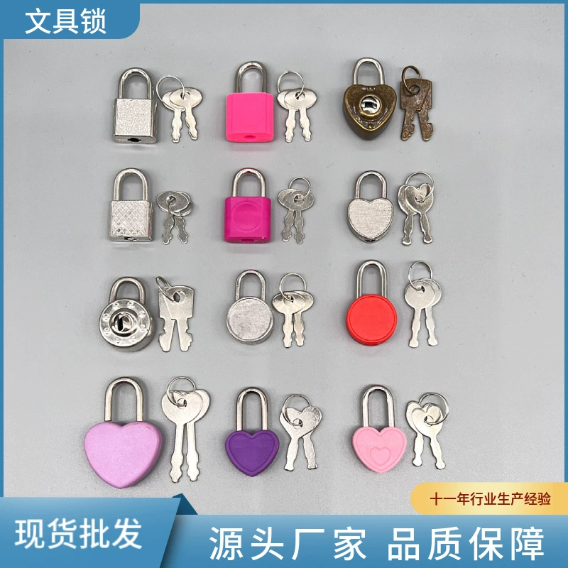 Фабрика спот поставляет канцелярские замки мини-замок в форме сердца пластиковый квадратный замок ноутбук маленький замок дневник маленький замок