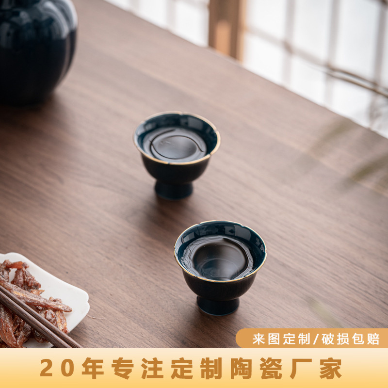 Antique ceramic creative shot glass