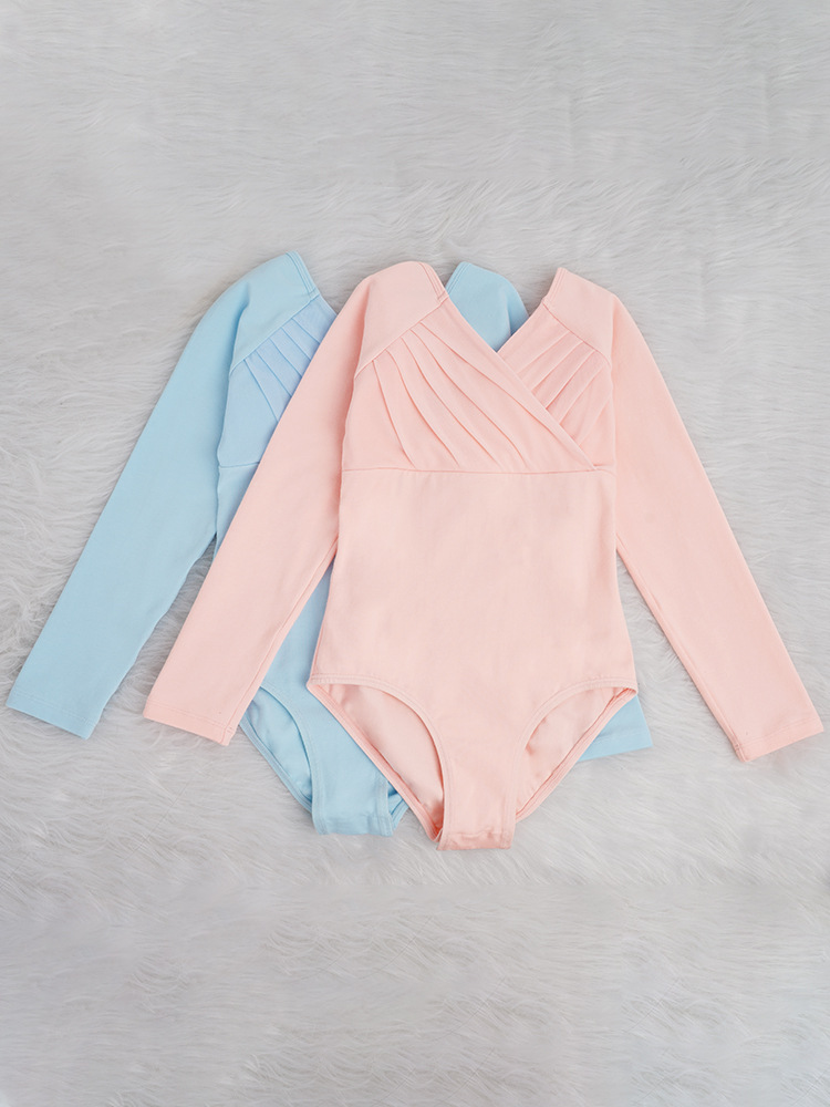 Ropa de baile para niños, primavera y otoño, temperamento de manga larga, ropa de entrenamiento para niñas, danza china, ballet, ropa de gimnasia, ropa de baile