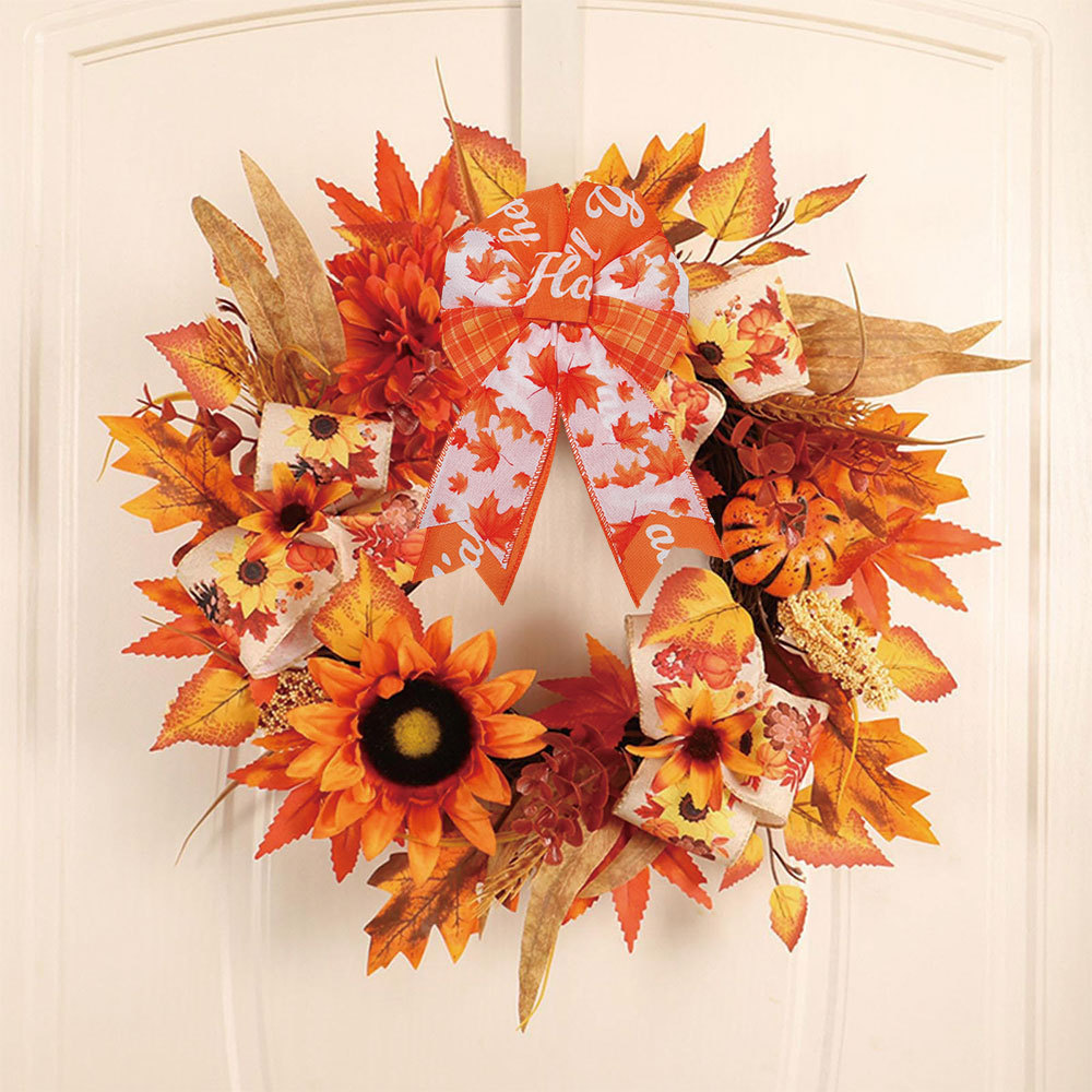Thanksgiving Ribbon with Ribbon DIY Halloween Scene Decoration Indoor and Outdoor Garden Thanksgiving Decoration Ribbon