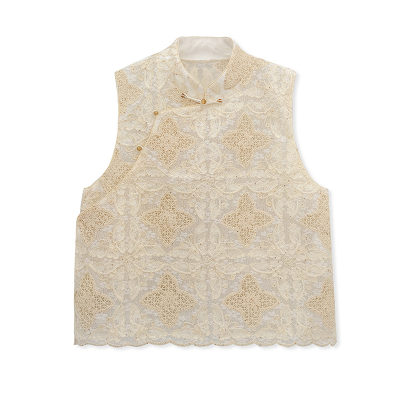 Áo gilet trắng kem