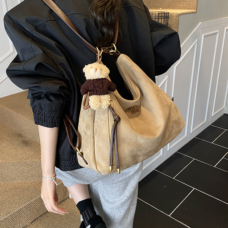 休闲通勤托特包女大容量2025新款单肩斜挎包复古时尚轻便双肩背包|undefined