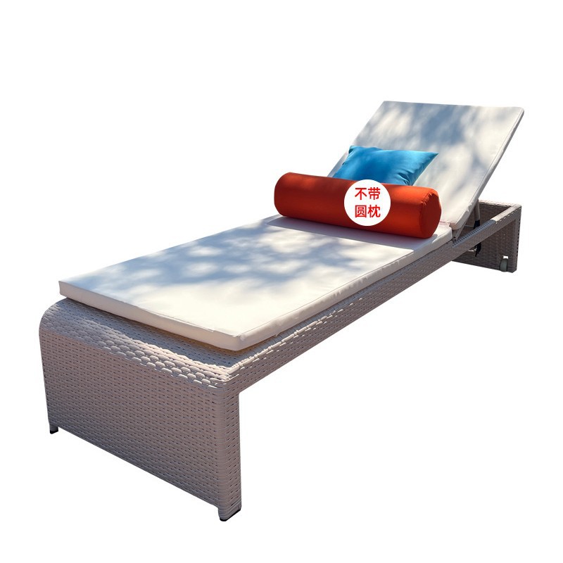 Cama al aire libre sillón a prueba de agua y protección solar piscina de playa villa patio jardín terraza sombrillas silla de caña image 12
