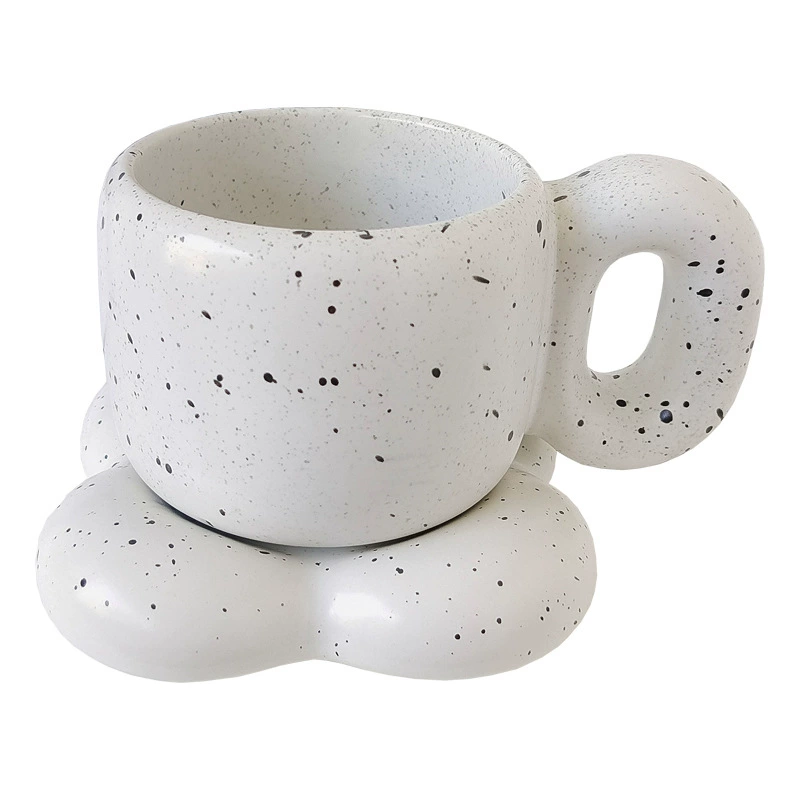 Cute coffee ceramic handle with glass, for beloved