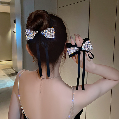 Set auger Hair clip accessories diamond e. hair-ring ribbon bow hair rope temperament girl: reduction of age rope hair accessories