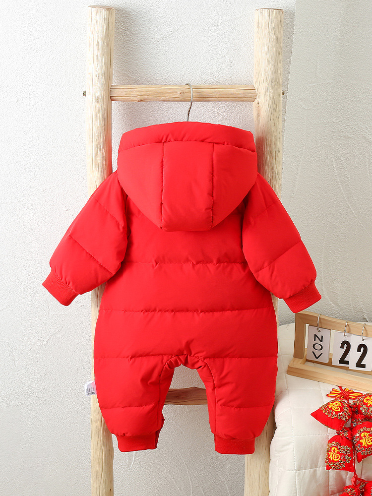 Chaqueta de plumón para bebé ropa de invierno engrosada y cálida ropa de salida de plumón de pato blanco