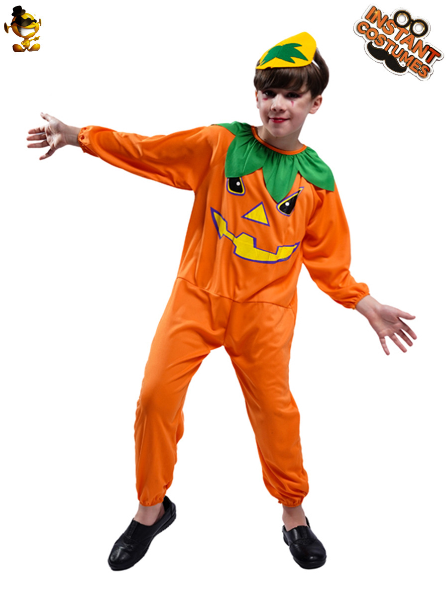 Halloween niños calabaza Cosplay pijamas de una sola pieza traje niños calabaza juego de rol ropa de fiesta