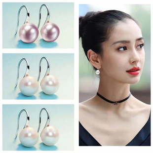 S925 Silver Natural Freshwater Pearl Earrings Korean Style Freshwater Pearl Ear Hooks Hypoallergenic Earrings Earrings for Women