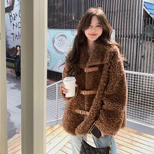 羊羔毛外套女中长款羊剪绒大衣环保皮草仿獭兔毛冬季加厚明星同款