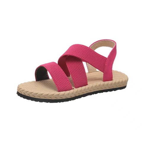 Lightweight Soft-Sole Summer Flat Women's Student Roman Sandals with Rounded Toe and Breathable Design