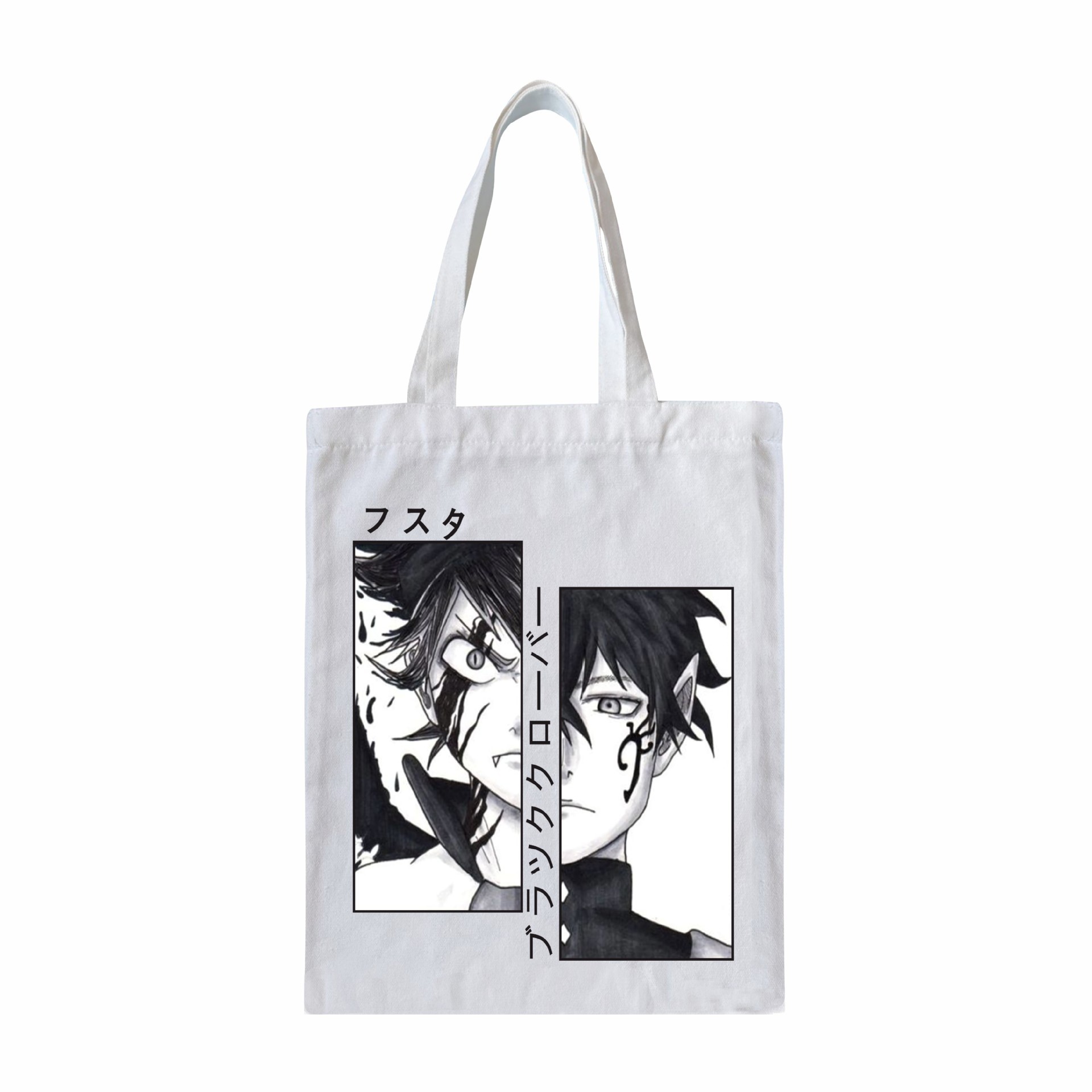 2024 nuevo Black Clover negro trébol de cuatro hojas anime lona compras para hombres y mujeres bolso de salida para estudiantes
