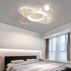 Living Room Lamp 2023 New Simple Modern Atmospheric Scandinavian White Starry Ceiling Light Fixture Set Full House Package