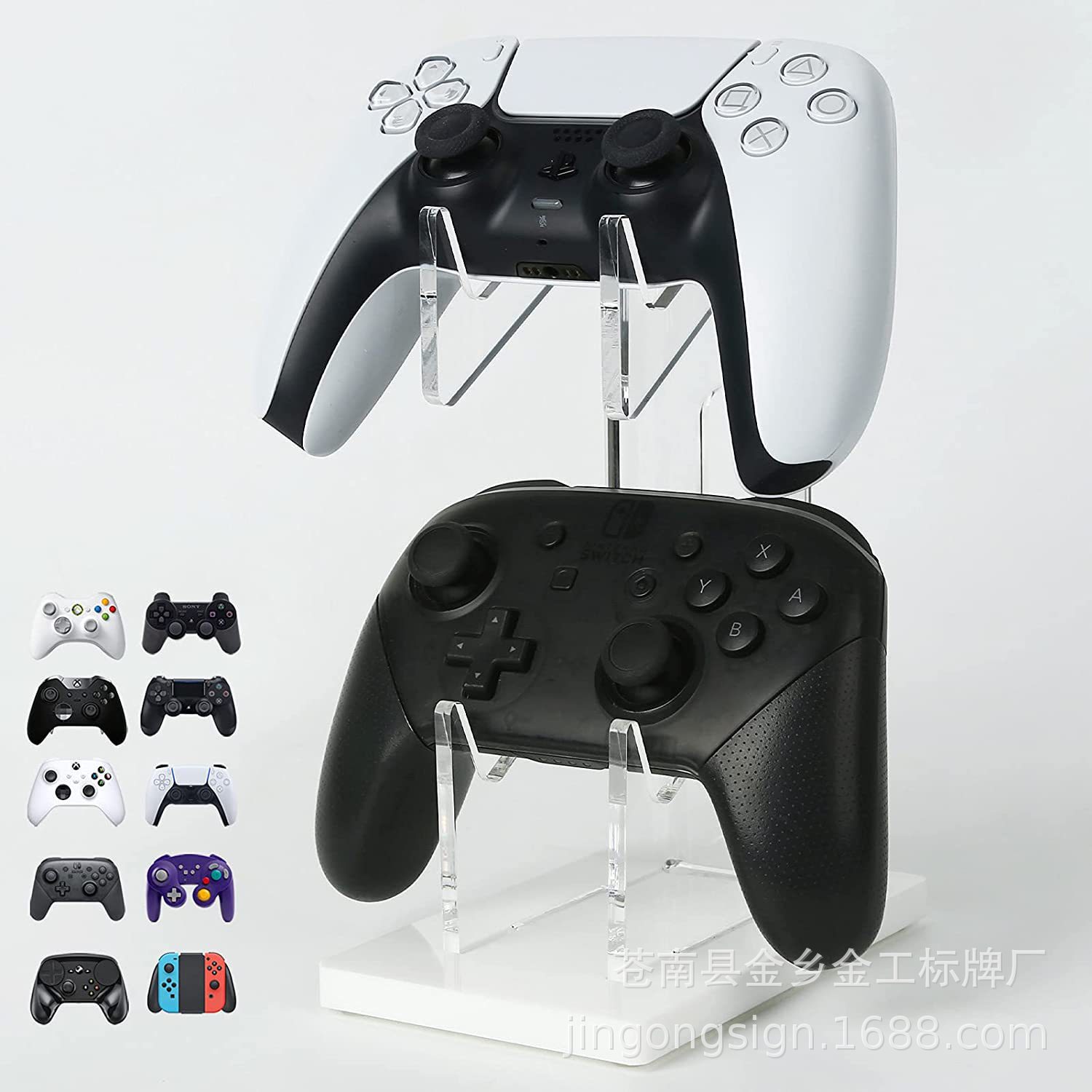 Acrílico transfronterizo de tres capas controlador de juego auriculares display rack PS4 inalámbrico controlador display rack image 12