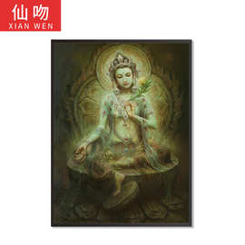 2021新款 diy d钻石画圆钻满钻  绿度母  外贸跨境批发贴钻钻石画