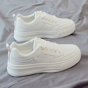 2024 Spring New White Shoes Women's Shoes Students Breathable Easiest for Match Sports and Casual Dad Shoes Sneakers Soft Sole Spring and Autumn