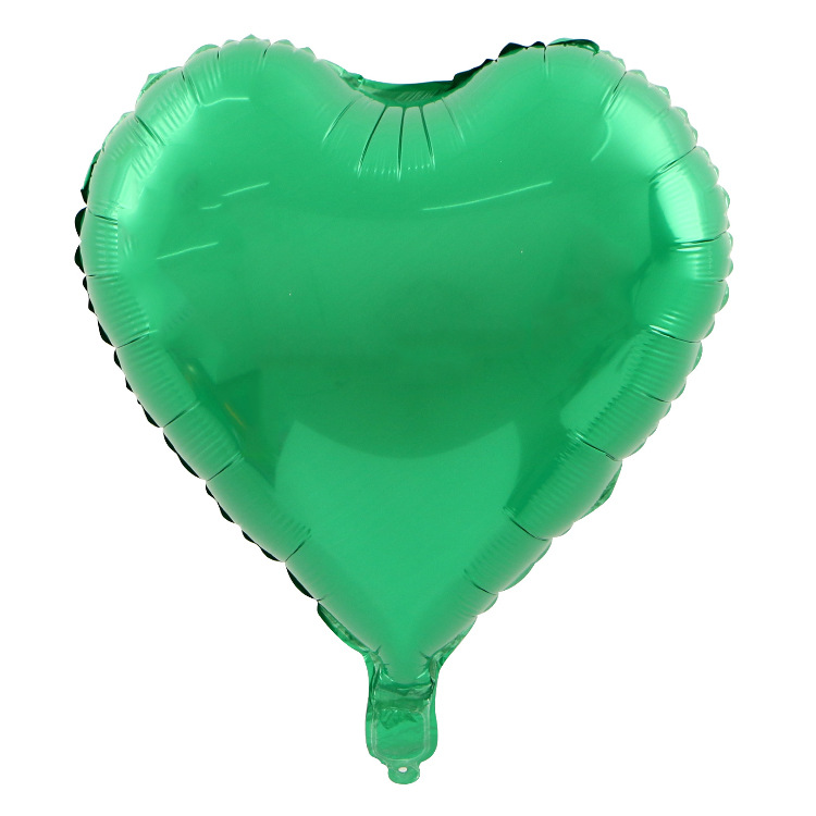18 inch heart-shaped green