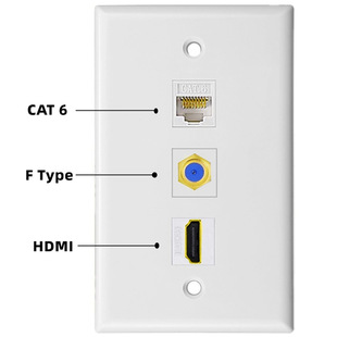 Network Three-Port Panel to Category 6 Ys Multimedia American 1Nekef Head HDMI Wall Plug Panel 20 Type Hd