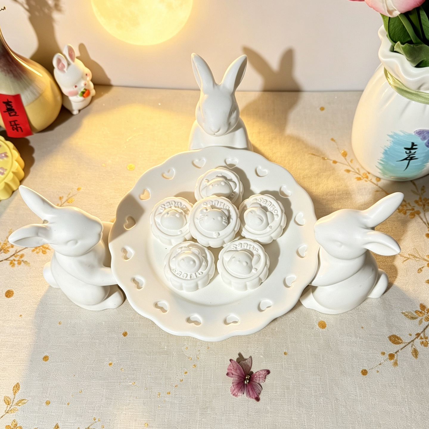 Cartoon rabbit, 3 pieces