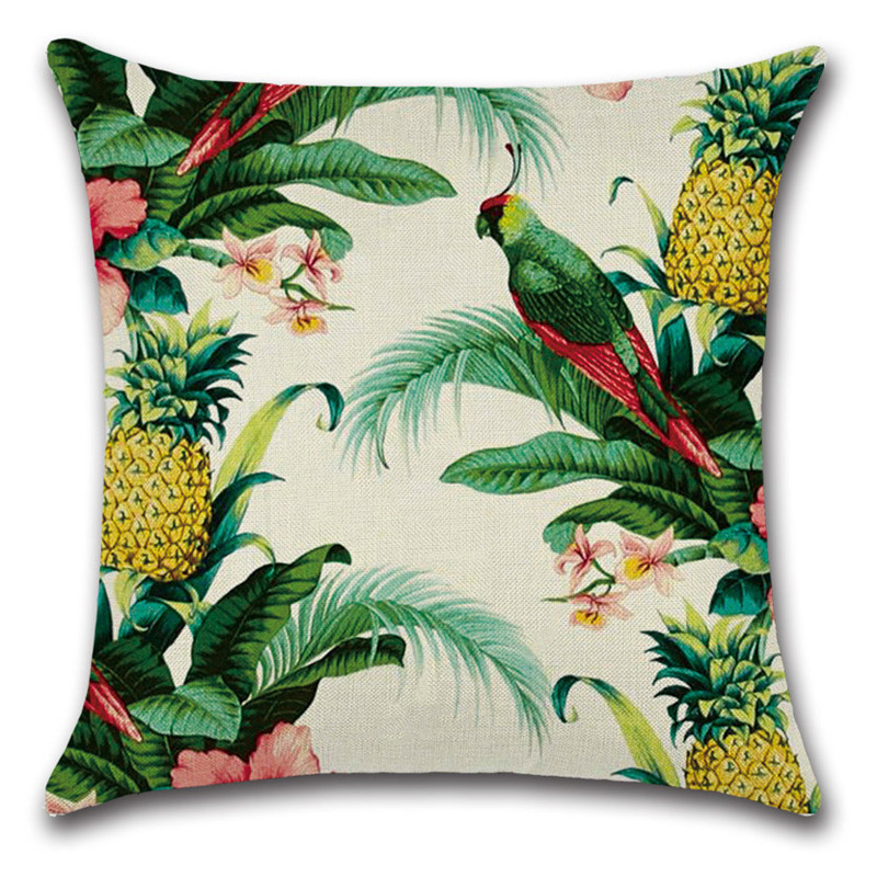 YC Amazonas plantas tropicales flor decoración abrazo funda de almohada casa sofá funda de almohada cojín de hoja de plátano coche