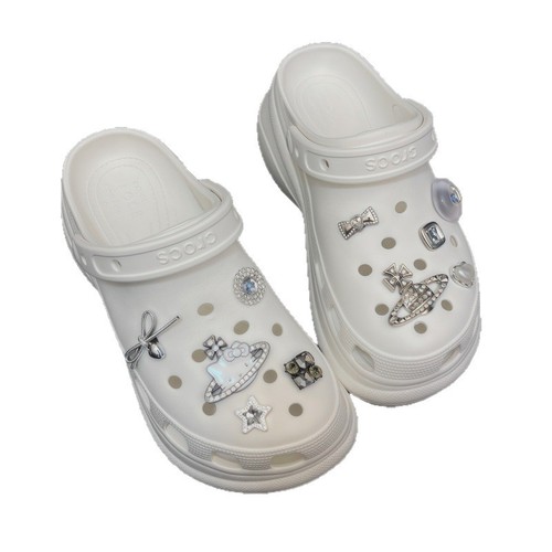 Pink KT Hole-toe Shoes Flower Decoration Accessory DIY Decor Summer Dopamine Cute Sparkling Hole-toe Shoes Flower