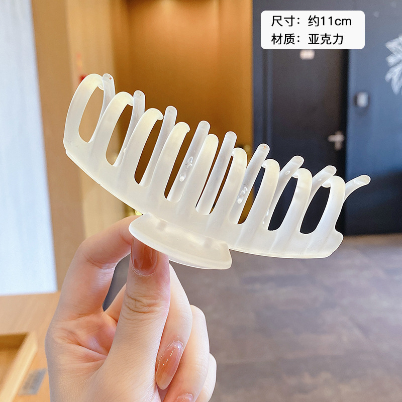 Clip de pelo marrón grande Nueva horquilla cuadrada accesorios para el cabello clip de horquilla simple Cabeza trasera clip de pelo clip de tiburón tocado