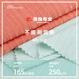 不规则坑条面料 250g索络丝罗纹打底针织布 秋冬连衣裙时装布料