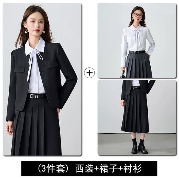 Classic suit jacket, skirt, shirt