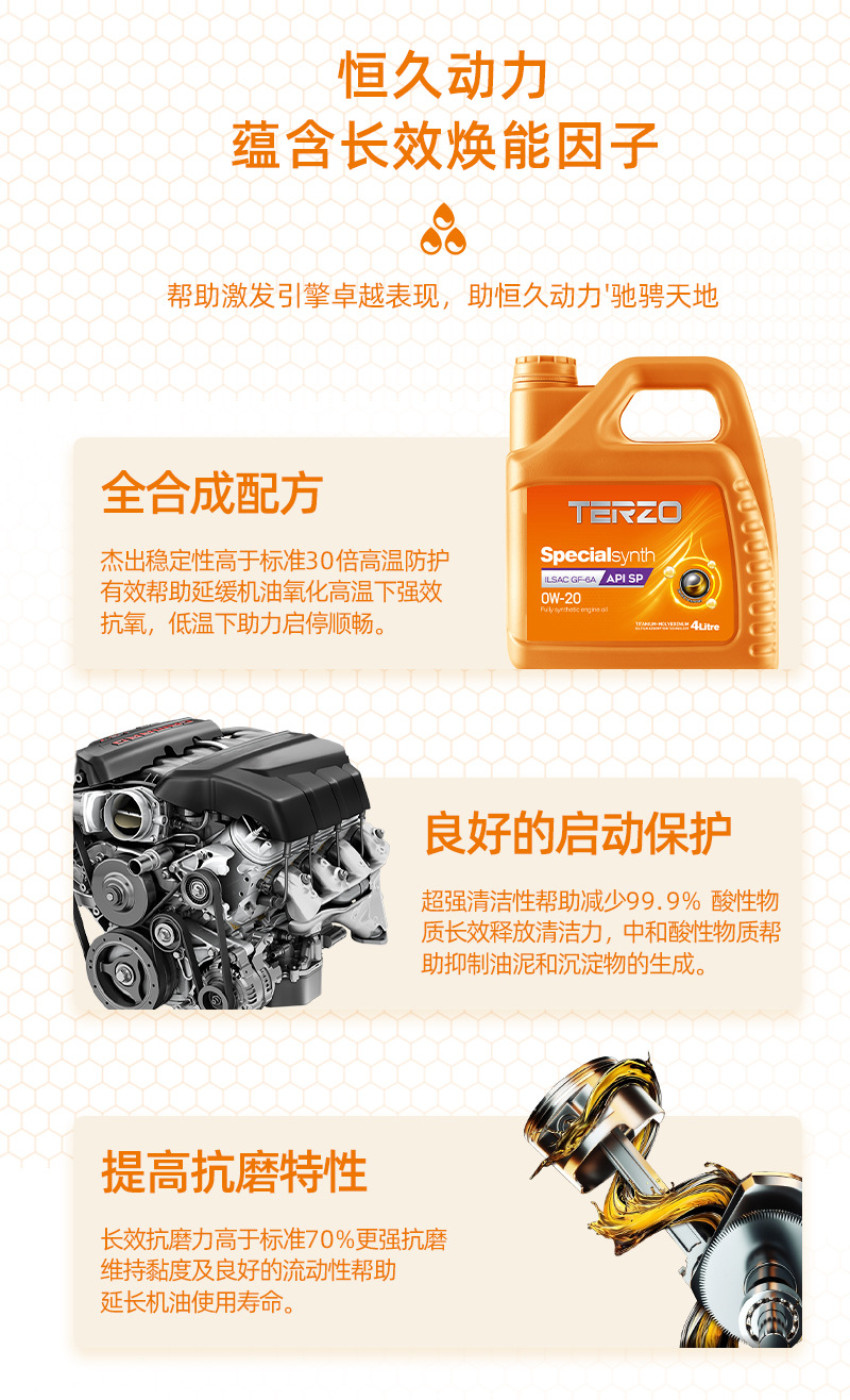 Taize Hejin Gf-6A/Sp Fully Synthetic Engine Oil 0W-20 Long-Lasting Anti-Wear Automotive Engine Oil Lubricant 1L