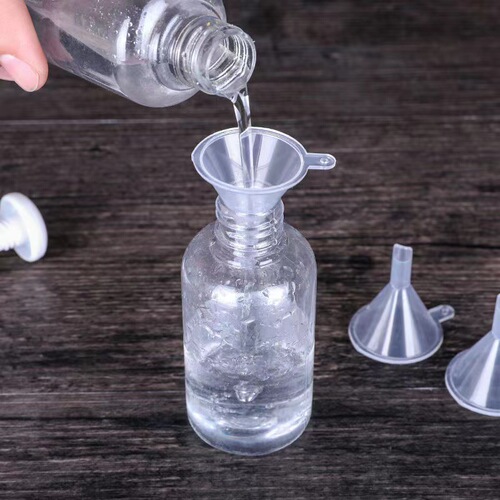 Factory plastic small funnel transparent food grade liquid perfume dispenser vacuum bottle mini dispenser tool