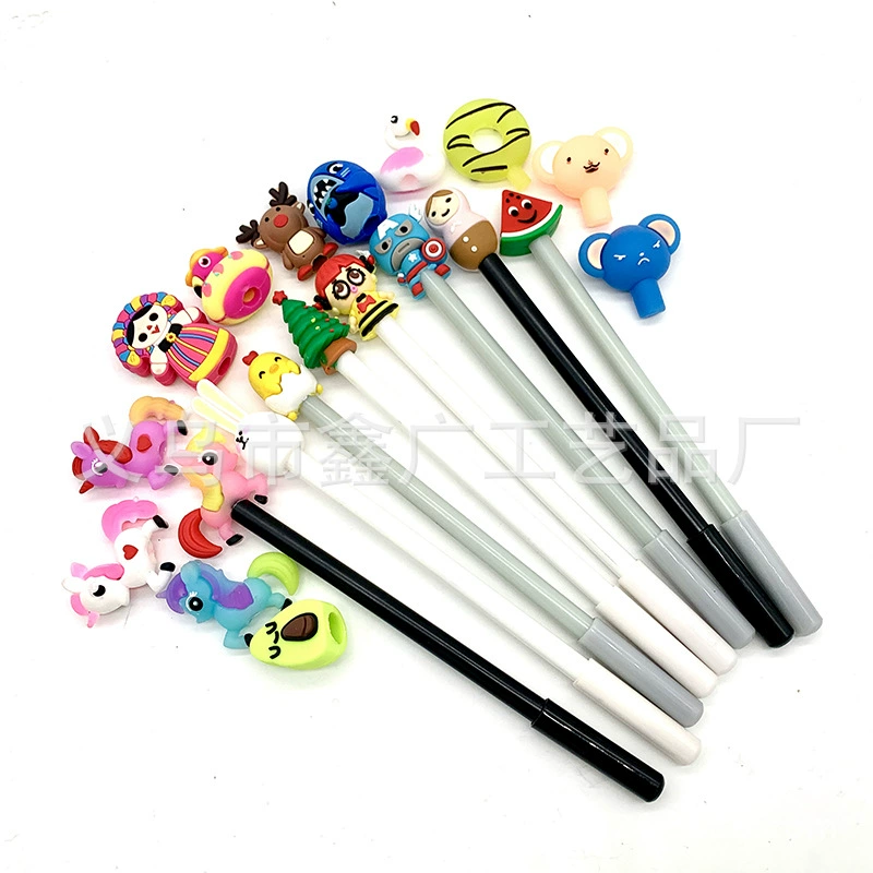 Cartoon silicone rollerball pen PVC, accessories for elementary school students, custom-made