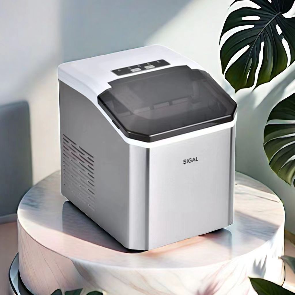 Máquina de hielo, dormitorio doméstico pequeño, tienda de té con leche automática, mini campamento comercial, cubo de hielo redondo al aire libre, multifuncional