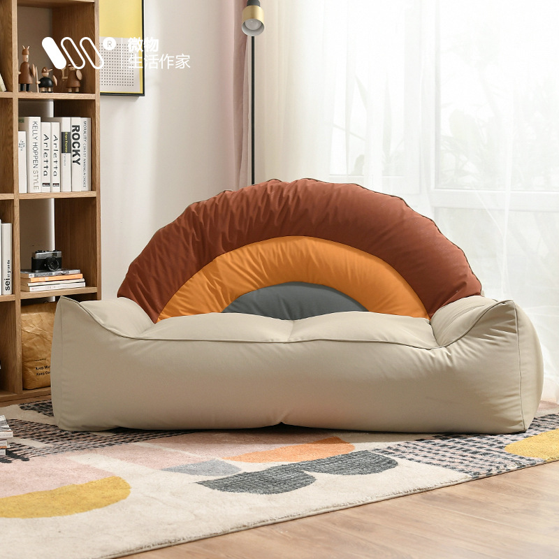 读书角沙发布置家庭儿童阅读区懒人沙发客厅卧室单人阳台休闲躺椅