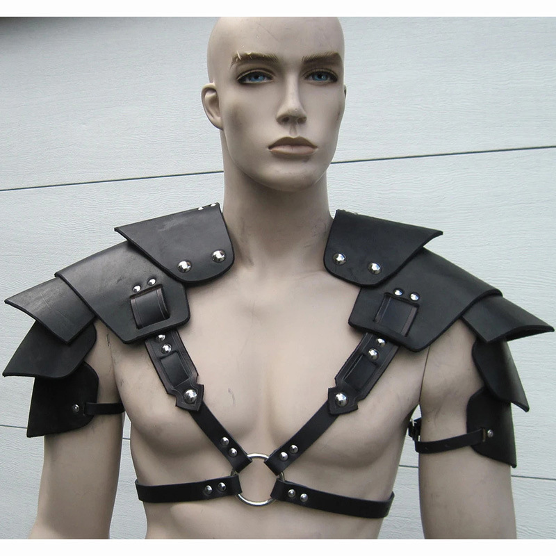 Mittelalterliche Leder Rüstung Viking Gladiator Kostüm Zubehör_voghion.com