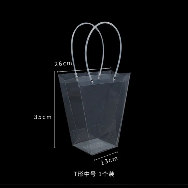 그림과 같이 중간 투명 토트백(1개);