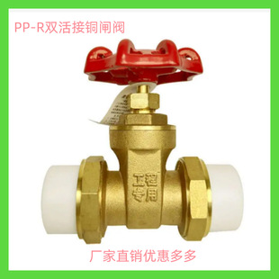 PPR管双活接闸阀铜闸阀闸板阀PE管自来水管阀门开关热熔全铜闸阀-阿里巴巴