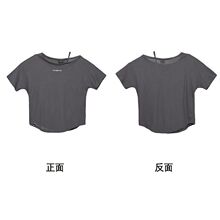 爵士潮牌宽松嘻哈上衣T恤女kpop跳舞街舞肩带散热面料短袖