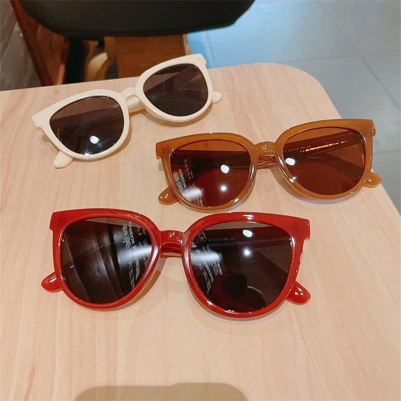 Retro Women's Polarized Sunglasses With High-end Round Frame_voghion.com