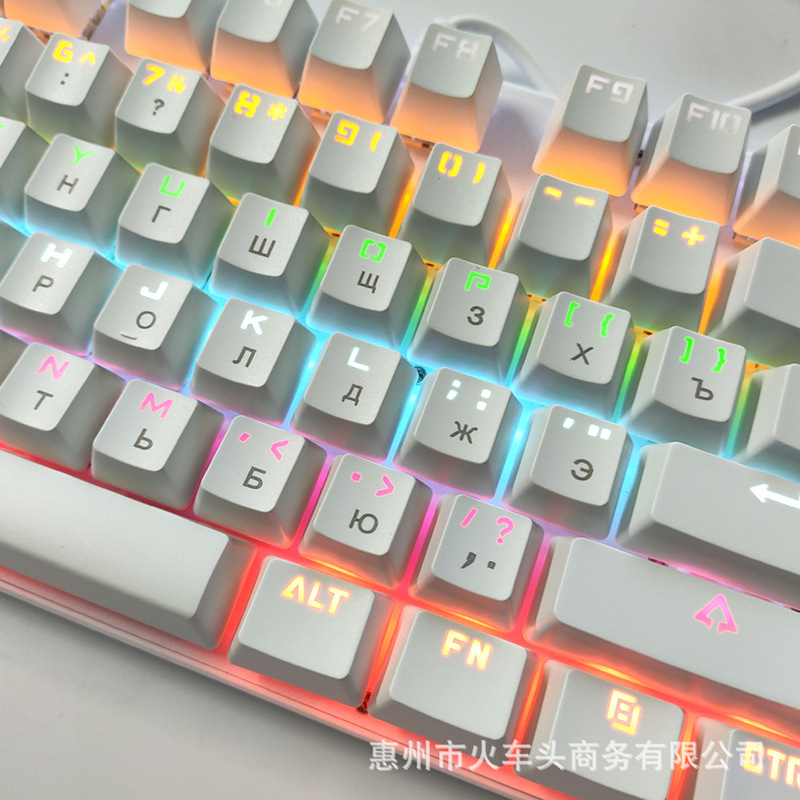 [ロシア語キーボード] レトロラウンドスチームパンクノブメカニカルキーボードクロスボーダー直販87/104キー在庫あり|undefined
