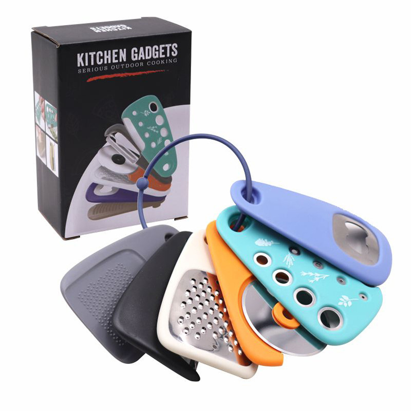 Juego de Utensilios de Cocina de 6 Piezas de Acero Inoxidable 304 Multifuncional para Cocina