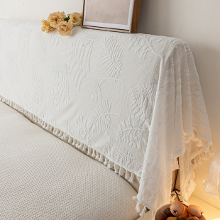 French-Style Light Luxury Lace Trim Headboard Cover Full-Back Dust Cover Headboard Cover Cloth