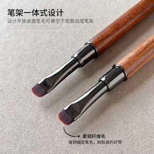 Base glue brush Japanese professional short hair small square phototherapy pen high-grade sandalwood brush pen nail shop special tools
