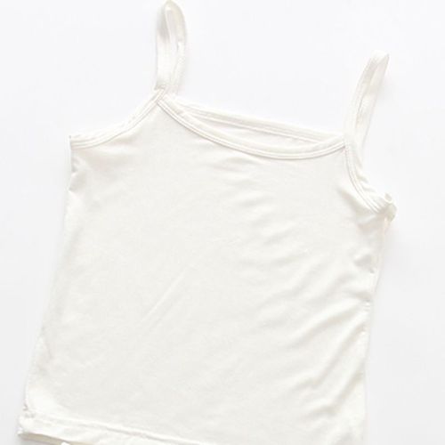 Summer girls camisole children's solid color threaded baby tops baby girl bottoming shirt Korean style children's clothing