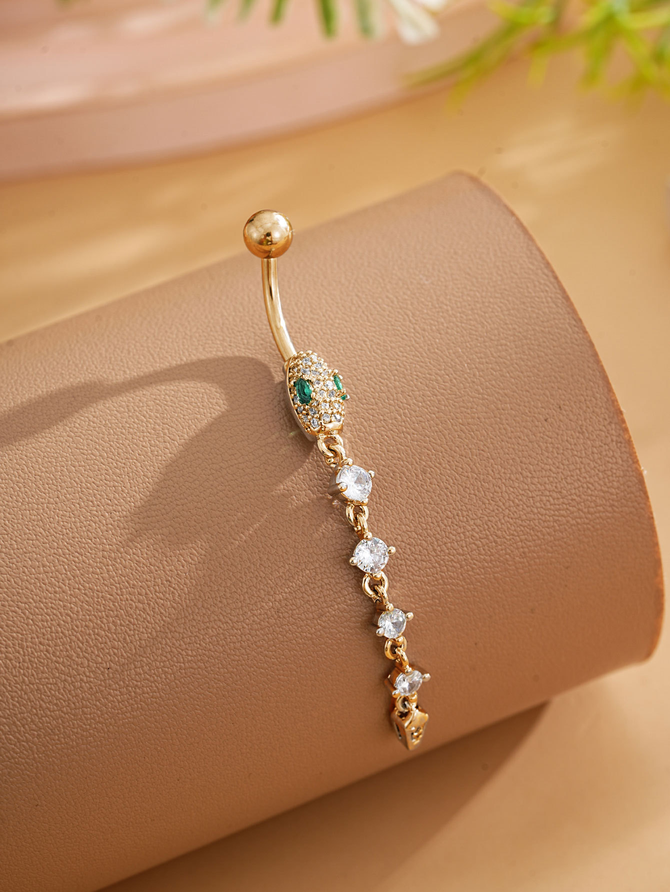 Set de piercings nombril élégants doré zircon bijoux de corps_voghion.com