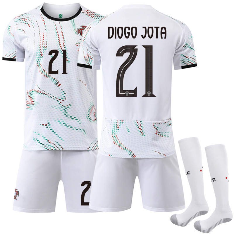 25-26 ポルトガル アウェイ ホワイト サッカー ユニフォーム スーツ No.7 ロナウド No.10 B シート ジャージ 8B フェイ 21 ルーサ